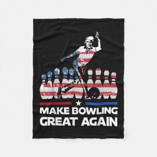 Machen Sie Bowling wieder großartig Trump - US-Fla Fleecedecke (Vorderseite)