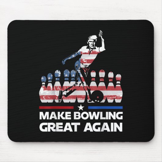 Machen Sie Bowling wieder großartig Trump - US-Fla Mousepad (Vorne)