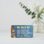 Machen Sie das alles Handyman Business Card Visitenkarte (Stehend Vorderseite)