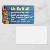 Machen Sie das alles Handyman Business Card Visitenkarte (Vorne/Hinten)