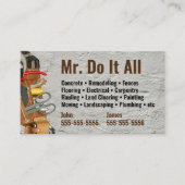 Machen Sie das alles Handyman Business Card Visitenkarte (Vorderseite)