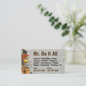 Machen Sie das alles Handyman Business Card Visitenkarte (Stehend Vorderseite)