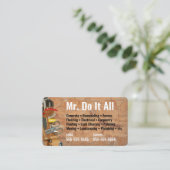 Machen Sie das alles Handyman Business Card Visitenkarte (Stehend Vorderseite)