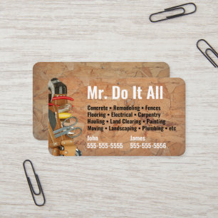 Machen Sie das alles Handyman Business Card Visitenkarte