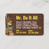 Machen Sie das alles Handyman Business Card Visitenkarte (Vorderseite)