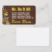 Machen Sie das alles Handyman Business Card Visitenkarte (Vorne/Hinten)
