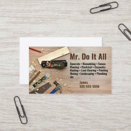 Machen Sie das alles Handyman Business Card Visitenkarte