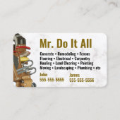 Machen Sie das alles Handyman Business Card Visitenkarte (Vorderseite)