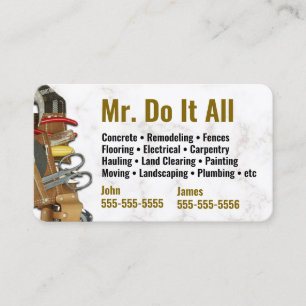 Machen Sie das alles Handyman Business Card Visitenkarte