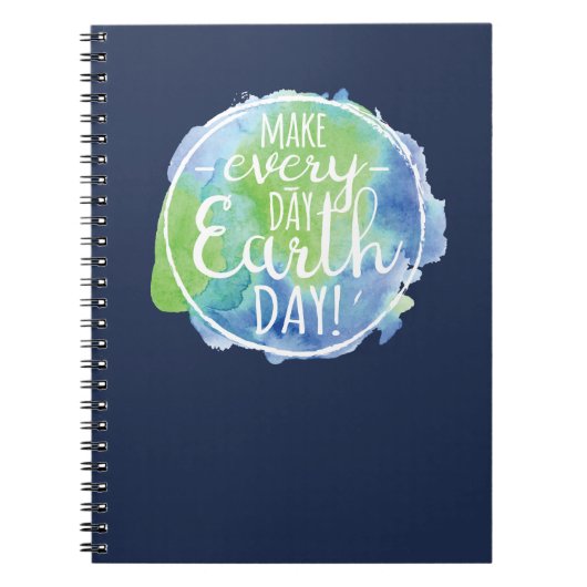 Machen Sie das alltägliche Earth Day Notebook Notizblock (Vorderseite)