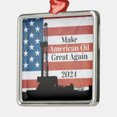 Machen Sie das amerikanische Öl wieder zu einem gr Ornament Aus Metall (Links)