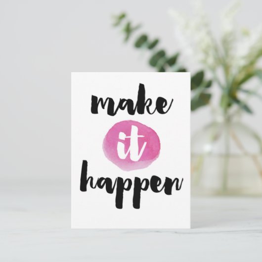 Machen Sie das Angebot Postkarte (Stehend Vorderseite)