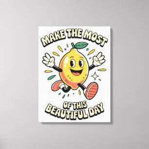Machen Sie das Beste – Zitronenposter-Kunst Leinwanddruck