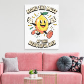 Machen Sie das Beste – Zitronenposter-Kunst Leinwanddruck (Insitu (Wohnzimmer))