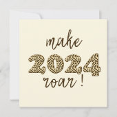 Machen Sie das Jahr 2024 zum Schweigen! Fun Leopar Karte (Vorderseite)