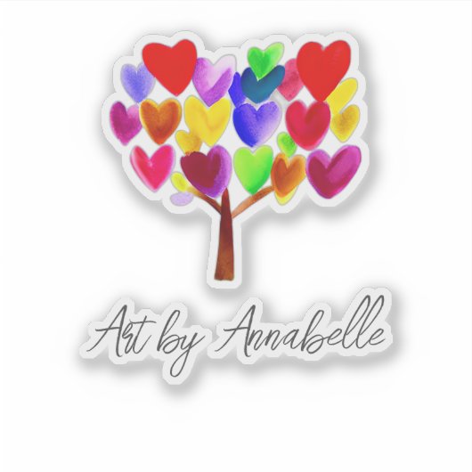 Machen Sie das Kunstwerk Ihres Kindes oder Zeichn Aufkleber (Vorderseite)