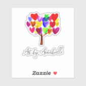 Machen Sie das Kunstwerk Ihres Kindes oder Zeichn Aufkleber (Blatt)