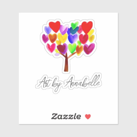 Machen Sie das Kunstwerk Ihres Kindes oder Zeichn Aufkleber (Blatt)