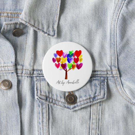 Machen Sie das Kunstwerk Ihres Kindes oder Zeichn  Button (Beispiel)