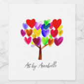 Machen Sie das Kunstwerk Ihres Kindes oder Zeichn  Weinetikett (Einzelnes Label)