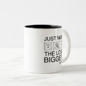 Machen Sie das Logo einfach größer Zweifarbige Tasse (VorderseiteRechts)