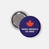 Machen Sie, dass Amerika verschwindet Kanada Blatt Magnet (Vorderseite/Rückseite)