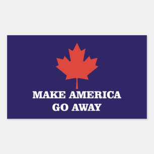 Machen Sie, dass Amerika weggeht Kanada-Blatt-Flag Rechteckiger Aufkleber
