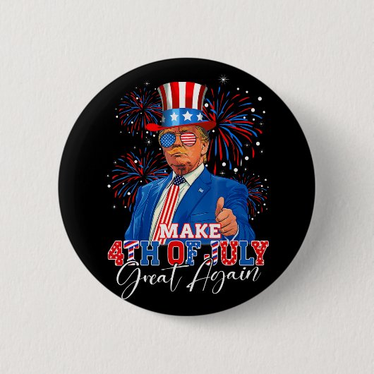Machen Sie den 4. Juli wieder groß Patriotisches F Button (Vorderseite)