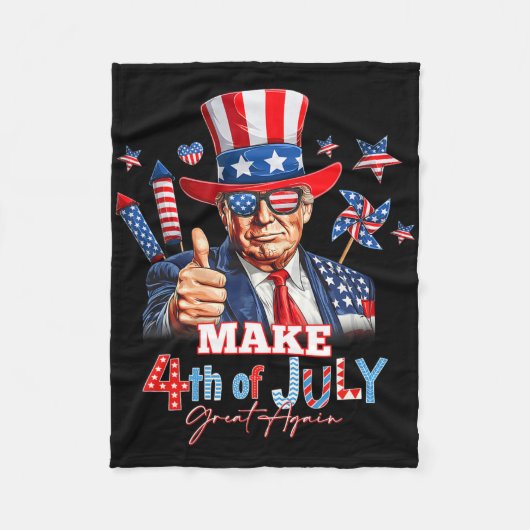 Machen Sie den 4. Juli wieder groß Patriotisches F Fleecedecke (Vorderseite)