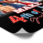 Machen Sie den 4. Juli wieder groß Patriotisches F Poster (Ecke)