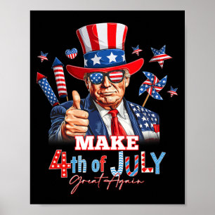 Machen Sie den 4. Juli wieder groß Patriotisches F Poster