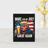 Machen Sie den 4. Juli wieder groß Trump Bier trin Karte (Gelbe Blume)