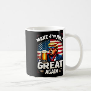 Machen Sie den 4. Juli wieder großartig Trump Bier Kaffeetasse