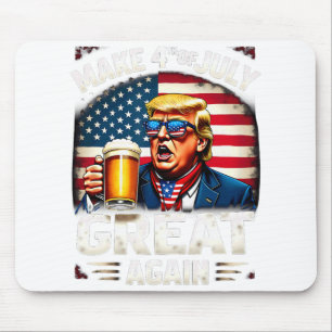 Machen Sie den 4. Juli wieder großartig Trump Bier Mousepad