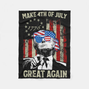 Machen Sie den 4. Juli wieder großartig Trump Männ Fleecedecke