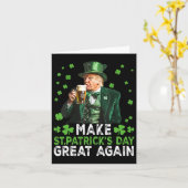 Machen Sie den Sankt Patrick's Day wieder groß, di Karte (Gelbe Blume)