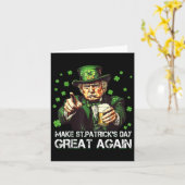 Machen Sie den Sankt Patrick's Day wieder groß, di Karte (Gelbe Blume)