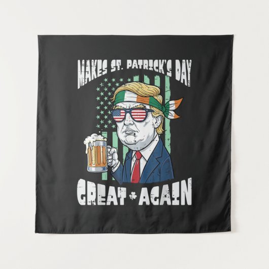 Machen Sie den St. Patrick's Day wieder groß St. P Wandteppich (Vorderseite)