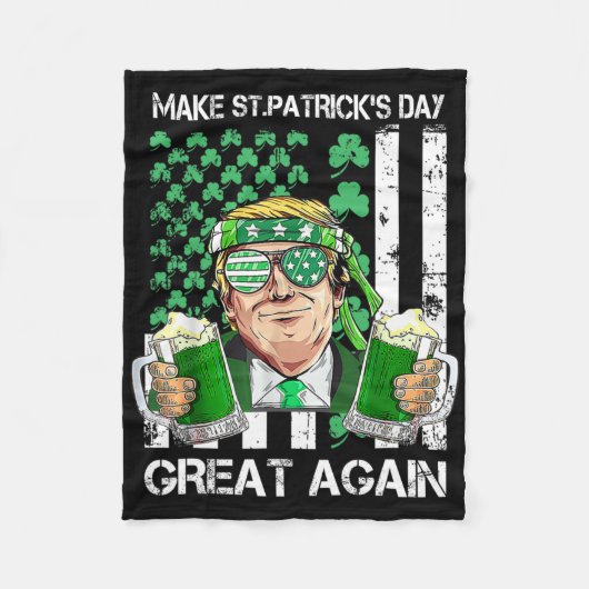 Machen Sie den St. Patrick's Day wieder großartig, Fleecedecke (Vorderseite)