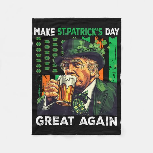 Machen Sie den St. Patrick's Day wieder großartig, Fleecedecke (Vorderseite)
