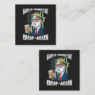 Machen Sie den St. Patrick's Day wieder großartig Quadratische Visitenkarte