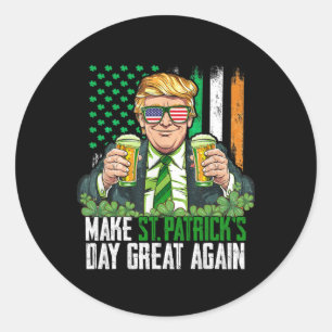 Machen Sie den St. Patricks Day wieder großartig, Runder Aufkleber