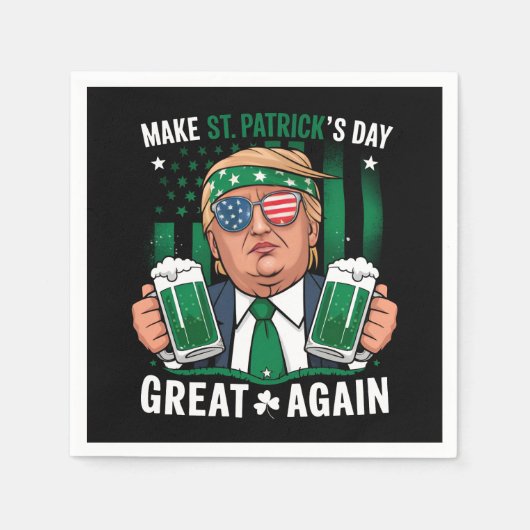Machen Sie den St. Patrick's Day wieder zum großen Serviette (Vorderseite)