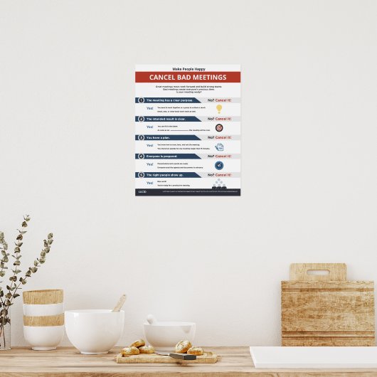 Machen Sie die Leute glücklich: Abbrechen schlecht Poster (Küche)