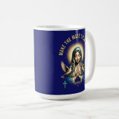 Machen Sie die Messe Latein wieder Jungfrau Mary T Kaffeetasse (VorderseiteRechts)