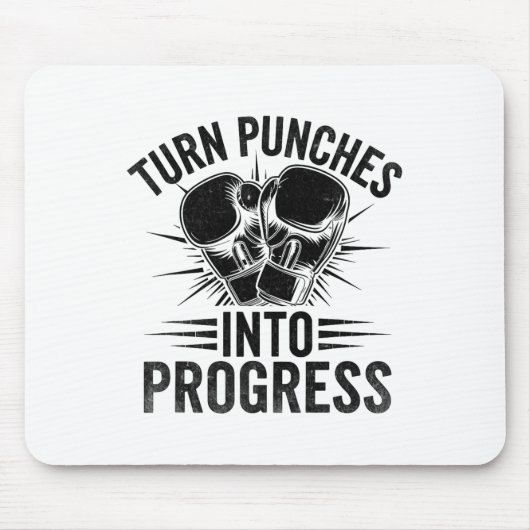 Machen Sie die Punches zum Progress Boxer Sportym Mousepad (Vorne)