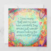 Machen Sie die Welt besser Hübsch Einladung (Vorderseite)