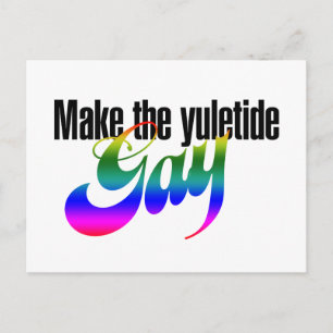 Machen Sie die Yuletide GAY Postkarte