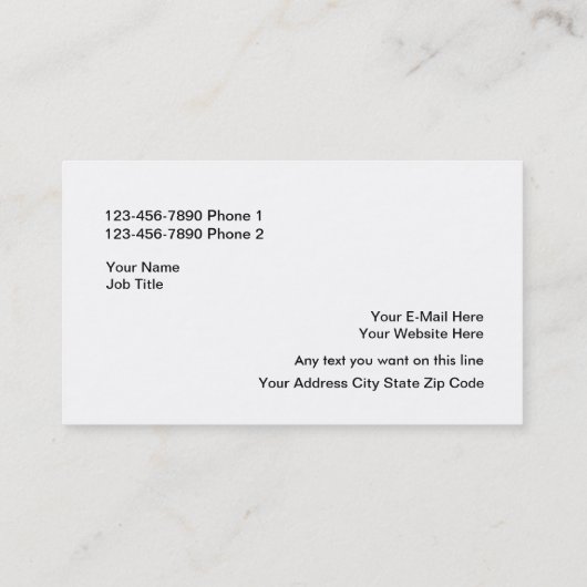 Machen Sie dieses Ihr eigenes Geschäft Visitenkarte (Rückseite)