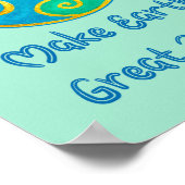 Machen Sie Earth Great Again Gold Hearts Poster (Ecke)